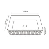 VITO Athena Fluted Oval Premium Ceramic Above-Counter Basin 590*370*100mm ATH5937-GW/MW/MB — detail 8