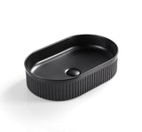 VITO Athena Fluted Oval Premium Ceramic Above-Counter Basin 590*370*100mm ATH5937-GW/MW/MB — detail 2