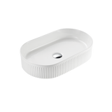 VITO Athena Fluted Oval Premium Ceramic Above-Counter Basin 590*370*100mm ATH5937-GW/MW/MB — detail 5