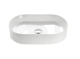 VITO Athena Fluted Oval Premium Ceramic Above-Counter Basin 590*370*100mm ATH5937-GW/MW/MB — detail 6