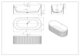 Cascade CABT1700MW Freestanding Bathtub — detail 3