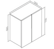 Kitchen Wall Cabinet 2 Door Cupboard 550-1000mm W550/600/650/700/750/800/850/900/1000-700-BOX