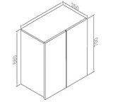 Kitchen Wall Cabinet 2 Door Cupboard 550-1000mm W550/600/650/700/750/800/850/900/1000-700-BOX