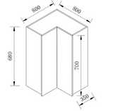 Kitchen Range hook Cabinet 2 Door Cupboard 600-800mm CFE-6060-700-BOX/CFE-8080-700-BOX/CFE-6060-800-BOX/CFE-808... — detail 3