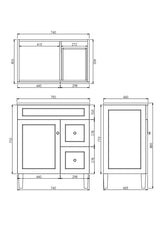 Harrington Free-Standing PVC Vanity CH74RL — detail 8