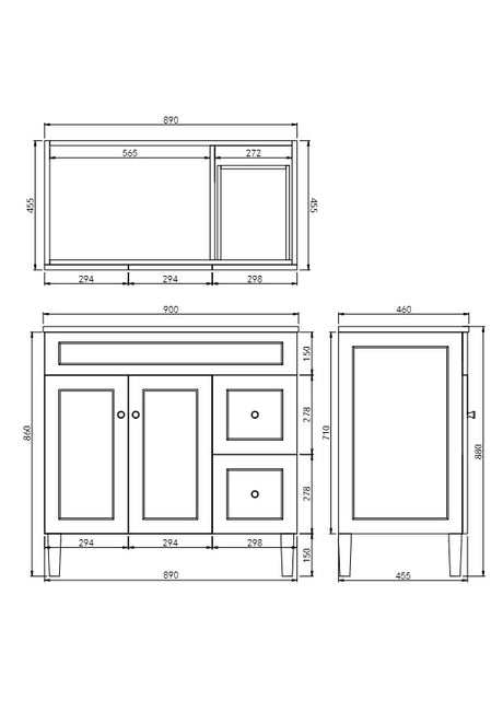 Harrington Free-Standing PVC Vanity CH94RL — detail 8