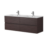 Stella Walnut Wall-Hung PVC Vanity WAL1220-WH (Double Bowl) — detail 2