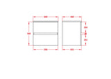 Stella Wall-Hung PVC Vanity WAL600-WH — detail 2