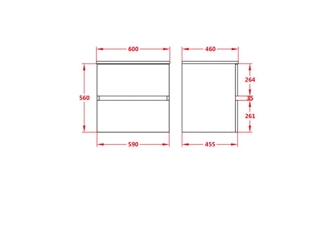 Stella Wall-Hung PVC Vanity WAL600-WH — detail 2