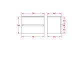 Stella Wall-Hung PVC Vanity WAL750-WH — detail 2