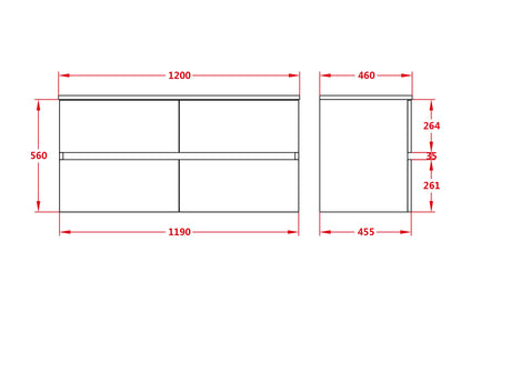 Stella Oak Wall-Hung PVC Vanity OAK1221-WH-Cab — detail 2