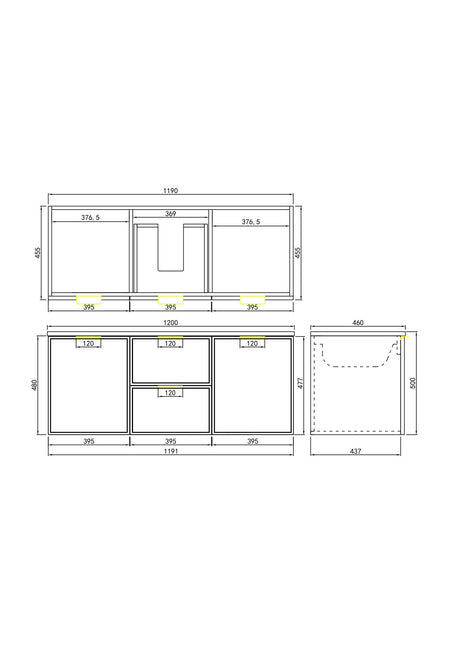 Miami Wall-Hung PVC Vanity CM1221W — detail 4