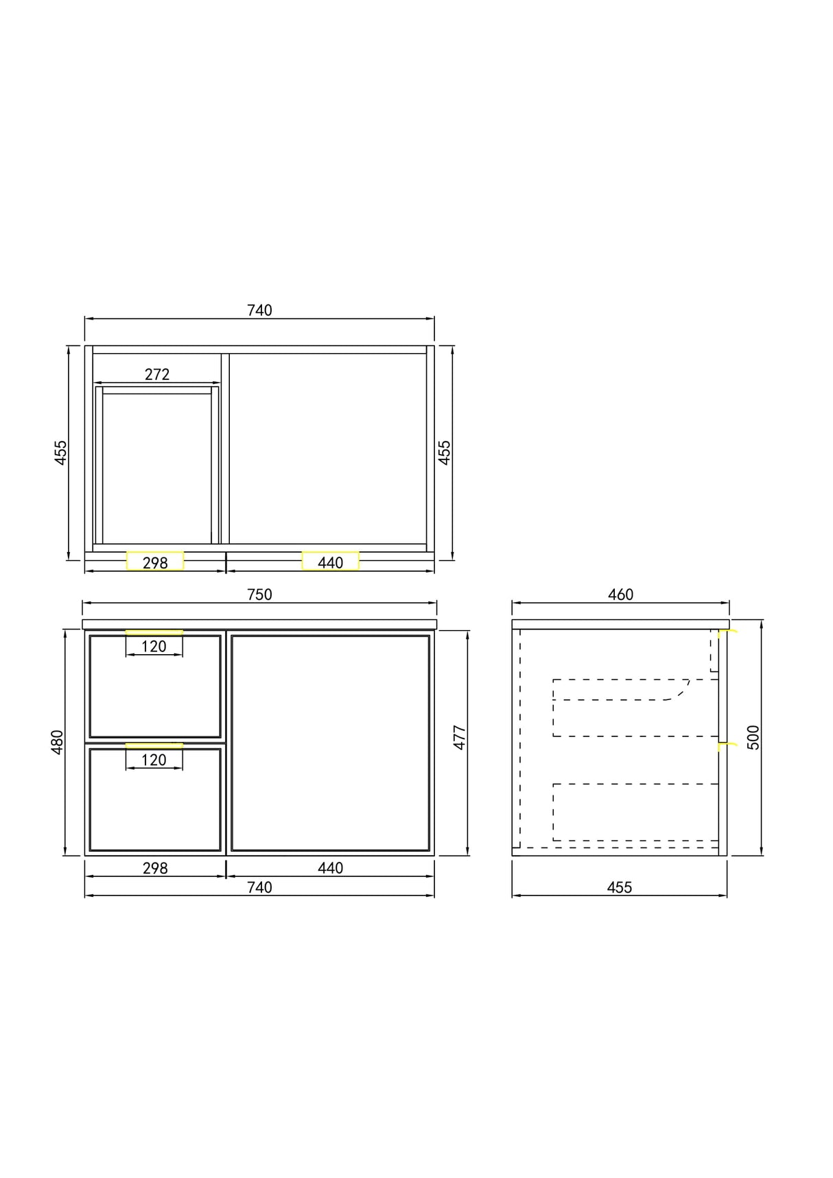 Miami Wall-Hung PVC Vanity CM74LW — detail 4