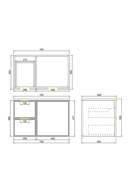 Miami Wall-Hung PVC Vanity CM74LW — detail 4