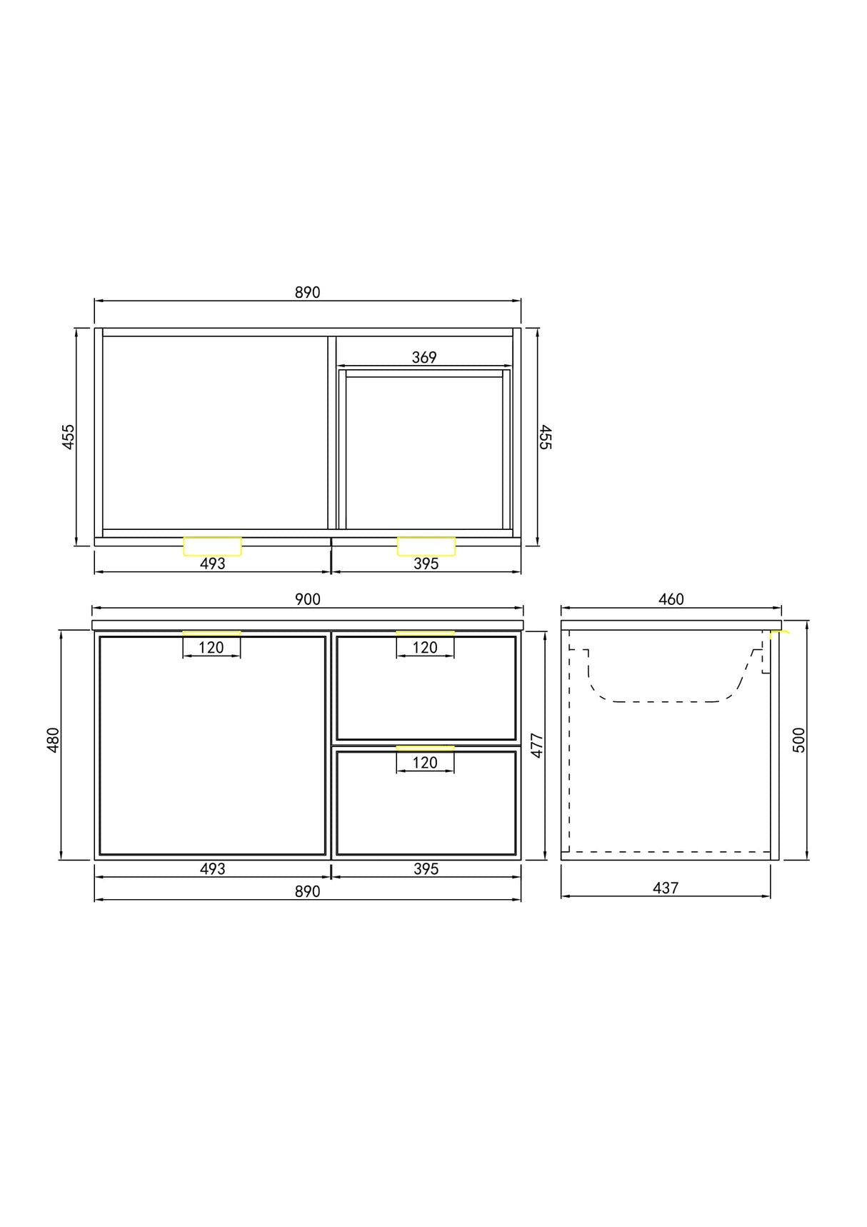 Miami Wall-Hung PVC Vanity CM94RW — detail 4
