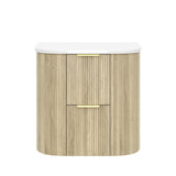 VITO ARTIS Fluted Curved Vanity with soft closing drawers 600-900mm — detail 3