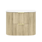 VITO ARTIS Fluted Curved Vanity with soft closing drawers 600-900mm — detail 4