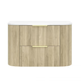 VITO ARTIS Fluted Curved Vanity with soft closing drawers 600-900mm — detail 5