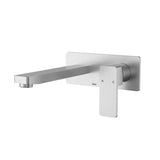 Ceram Wall Basin Mixer Set Brushed Nickel Brushed Nickel