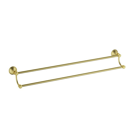 Clasico Towel Rail Double Brushed Gold 600mm Brushed Gold