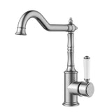 Clasico Sink Mixer Brushed Nickel / Ceramic Handle Brushed Nickel