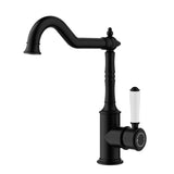 Clasico Sink Mixer Matt Black / Ceramic Handle Matt Black