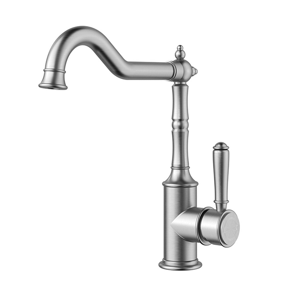 Clasico Sink Mixer Brushed Nickel Brushed Nickel