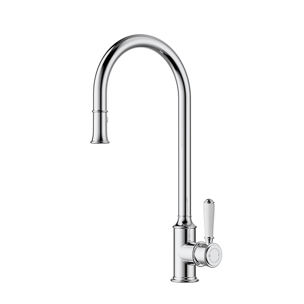 Clasico Sink Mixer Pull-out Chrome / Ceramic Handle Chrome