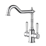 Clasico Sink Mixer Twin Handle Chrome / Ceramic Handle Chrome