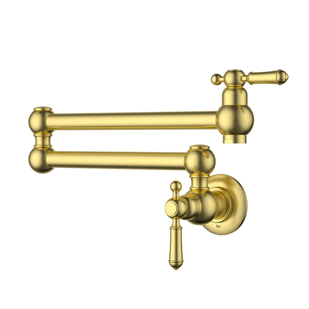 Clasico Kitchen Pot Filler In Brushed Gold Lead Free Brushed Gold