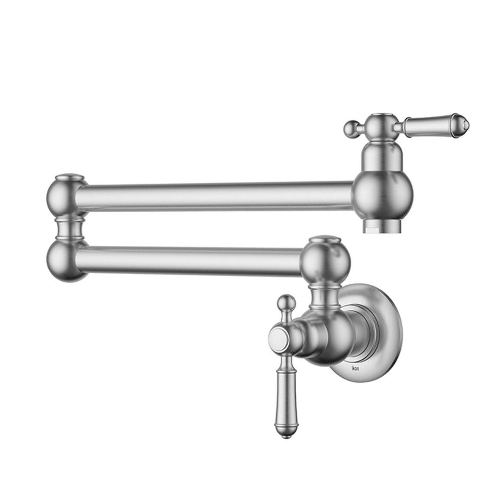Clasico Kitchen Pot Filler In Brushed Nickel Lead Free Brushed Nickel