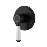 Clasico Wall Mixer Trim Kit Matt Black / Ceramic Handle Matt Black