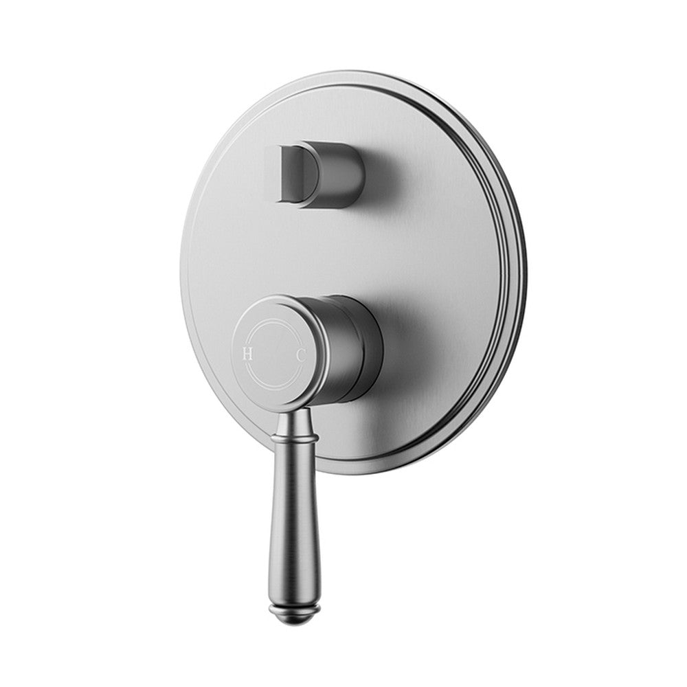 Clasico Wall Mixer Diverter Trim Kit Brushed Nickel Brushed Nickel