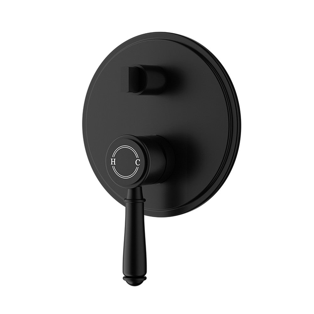 Clasico Wall Mixer Diverter Trim Kit Matt Black Matt Black