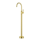 Clasico free standing gooseneck bath mixer In Brushed Gold Brushed Gold