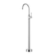 Clasico free standing gooseneck bath mixer Ceramic handle Chrome