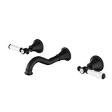 Clasico Bath Set Ceramic Hahdle In Matt Black Lead Free Matt Black