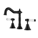 Clasico Basin Set Ceramic Hahdle In Matt Black Lead Free Matt Black