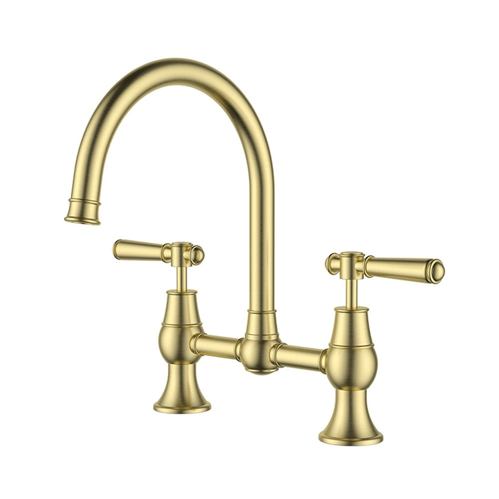 Clasico  Bridge Kitchen set  in Brushed Gold Brushed Gold