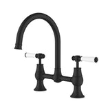 Clasico  Bridge Kitchen set Ceramic Hahdle in Matt Black Matt Black
