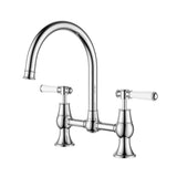 Clasico  Bridge Kitchen set Ceramic Hahdle Chrome