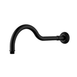 Clasico Shower Arm Horizontal  Matt Black 400mm Matt Black