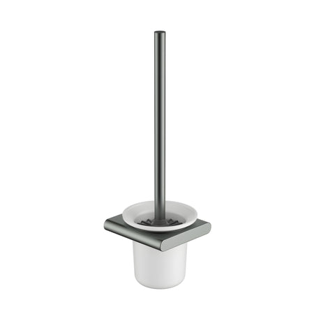 Cora Toliet Brush Set Gunmetal Gun Metal