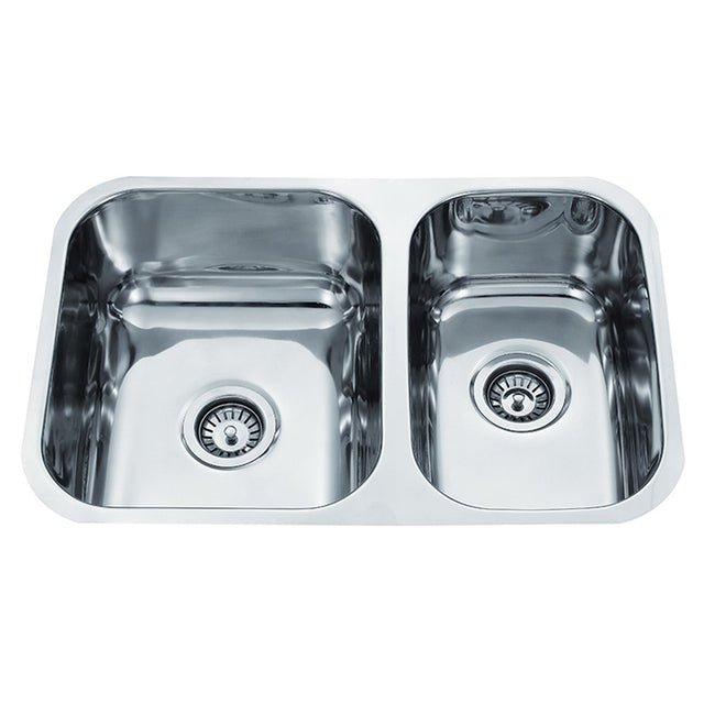 Cora 1 & 1/2 Bowl Undermount Sink  695mm Chrome