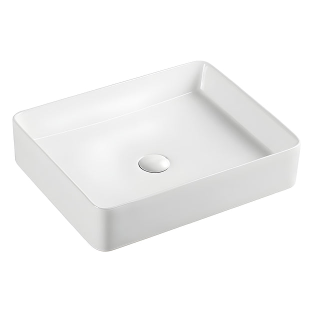 Eden Above Counter White 470mm Chrome