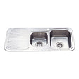 Cora 1 & 3/4 Bowl Single Drainer Sink RHB   1080mm Chrome