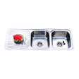 Cora Double Bowl Single Drainer Sink RHB   1180mm Chrome