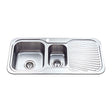 Cora 1 & 1/2 Bowl Single Drainer Sink LHB   980mm Chrome