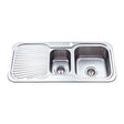Cora 1 & 1/2 Bowl Single Drainer Sink RHB  980mm Chrome