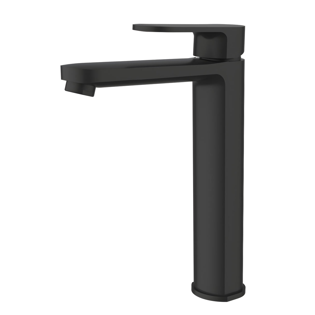 Cora  Ellipse Handle  High Rise Basin Mixer Matt Black Lead Free Matt Black